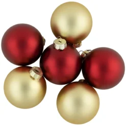 72ct Red And Gold Matte Glass Christmas Ball Ornaments 4" (100mm) 8 72ct Red And Gold Matte Glass Christmas Ball Ornaments 4" (100mm) -Christmas Trees Shop northlight wy15214 4 01260.1677088462
