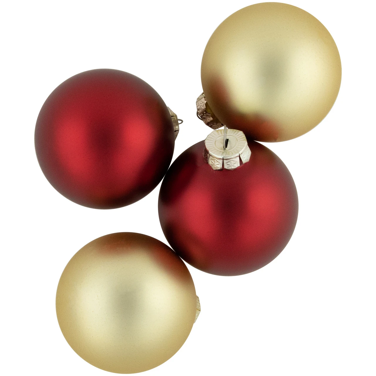 72ct Red And Gold Matte Glass Christmas Ball Ornaments 4" (100mm) 4 72ct Red And Gold Matte Glass Christmas Ball Ornaments 4" (100mm) - Image 4