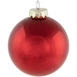 72ct Red 2-Finish Glass Christmas Ball Ornaments 4" (100mm) -Christmas Trees Shop northlight wy15217 1 47585.1677088227