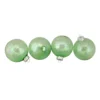 4ct Green And Clear Shiny Iridescent Glass Christmas Ball Ornaments 3.25" (80mm)