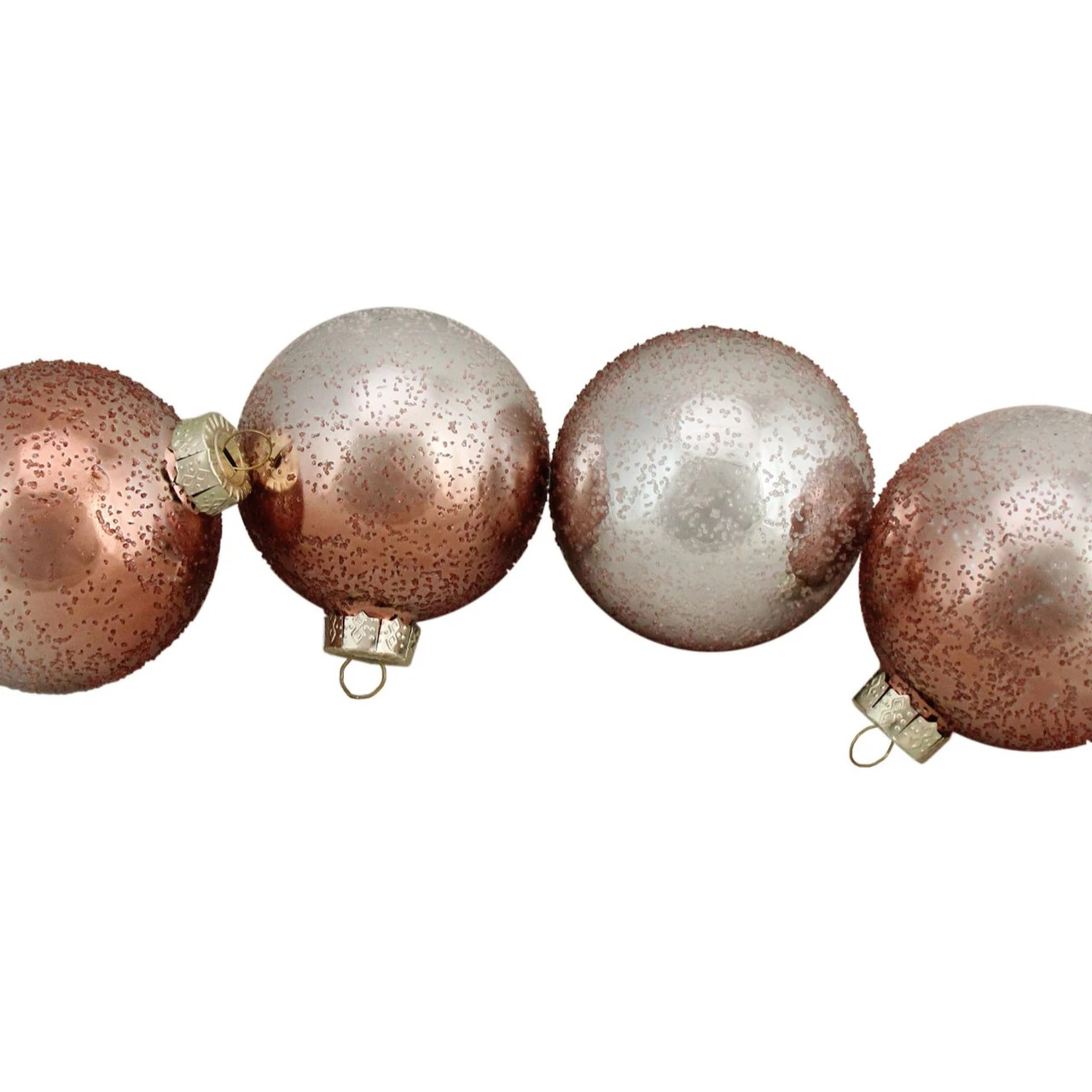 4ct Brown And Silver Hand Blown Shiny Glass Christmas Ball Ornaments 3.25" (80mm) 3 4ct Brown And Silver Hand Blown Shiny Glass Christmas Ball Ornaments 3.25" (80mm) - Image 3