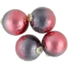 4ct Pink And Grey Ombre Hand Blown Textured Glass Ball Christmas Ornaments 3.25" (80mm)
