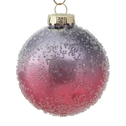 4ct Pink And Grey Ombre Hand Blown Textured Glass Ball Christmas Ornaments 3.25" (80mm) -Christmas Trees Shop northlight wy15234 2 updated2023 73341.1677088414