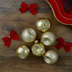 6ct Gold 2-Finish Retro Reflector Glass Christmas Ball Ornaments 2.75" (70mm) 7 6ct Gold 2-Finish Retro Reflector Glass Christmas Ball Ornaments 2.75" (70mm) -Christmas Trees Shop northlight wy27596 4 66295.1667572617