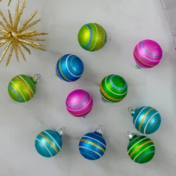 10ct Green And Blue Matte Glass Christmas Ball Ornaments 1.75" (45mm) -Christmas Trees Shop northlight wy27597 7 75911.1667572620