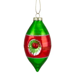 4ct Red, Green And Silver Vintage Glass Christmas Ornaments 3.25-Inch (80mm) -Christmas Trees Shop northlight wy88838 2 84972.1667560490
