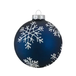 Set Of 4 Dark Blue And Green Glass Matte Christmas Ball Ornaments 2.5-Inch -Christmas Trees Shop northlight wy88860 2 temp 61415.1667560490