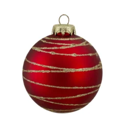 4ctGlass Red And Green Matte Christmas Ball Ornaments 3.25-Inch (80mm) -Christmas Trees Shop northlight wy88865 fix 1 83786.1667535650