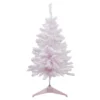 3' Medium Flocked Madeline Pink Spruce Artificial Christmas Tree, Unlit