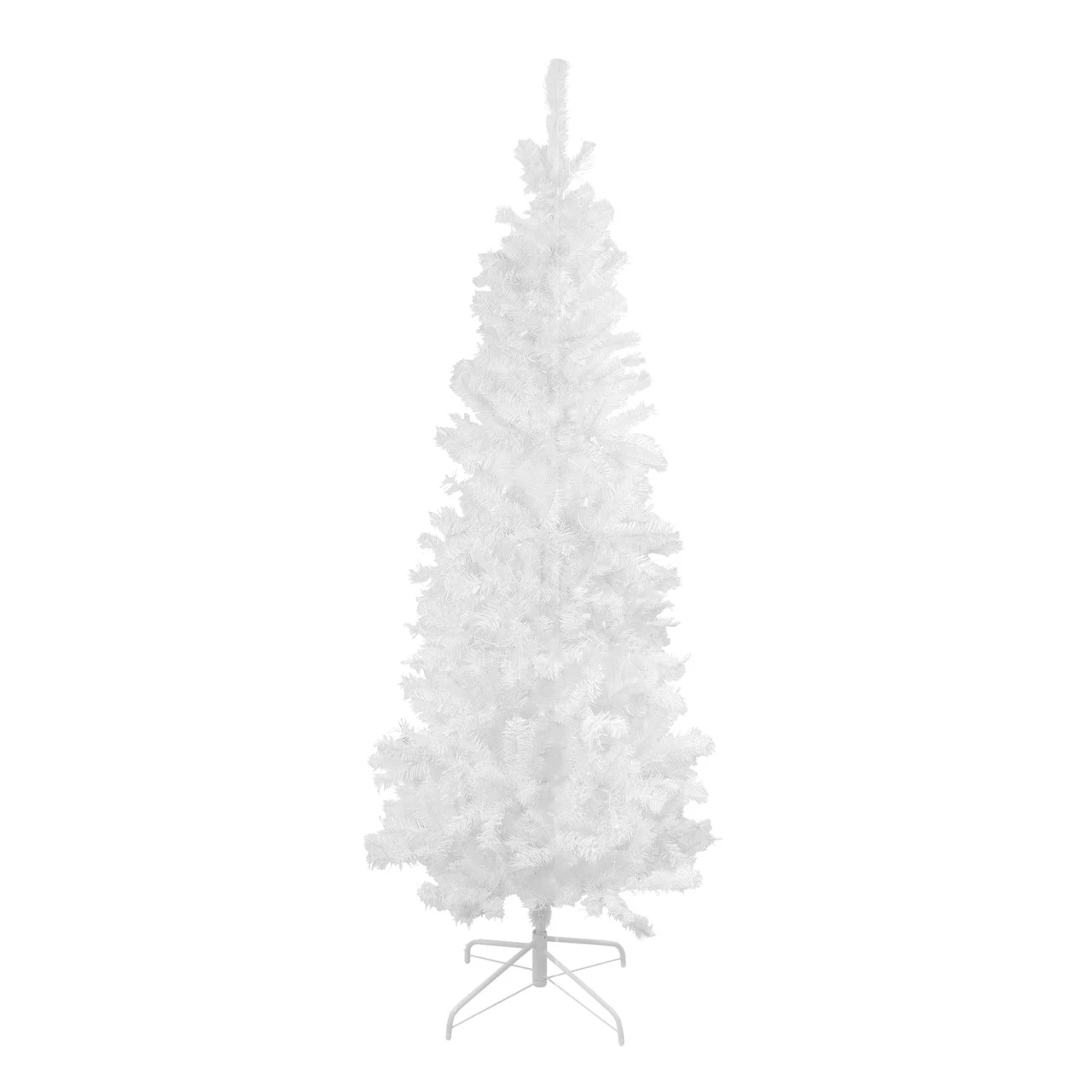 6.5' White Winston Pine Slim Artificial Christmas Tree - Unlit 1 6.5' White Winston Pine Slim Artificial Christmas Tree - Unlit