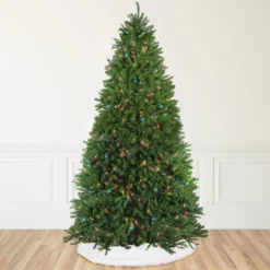 12' Pre-Lit Full Northern Pine Artificial Christmas Tree - Multi-Color Lights