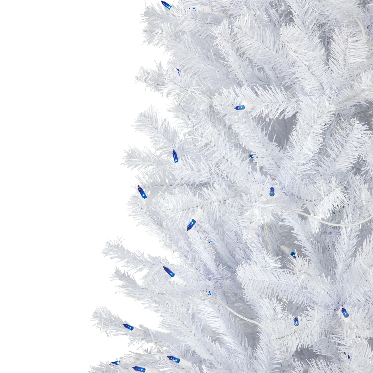 6.5’ Pre-Lit Slim Geneva White Spruce Artificial Christmas Tree, Blue Lights 3 6.5’ Pre-Lit Slim Geneva White Spruce Artificial Christmas Tree, Blue Lights - Image 3