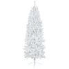 6.5’ Pre-Lit Slim Geneva White Spruce Artificial Christmas Tree, Green Lights