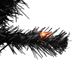6ft Pre-Lit Black Noble Spruce Artificial Halloween Tree, Orange Lights -Christmas Trees Shop northlight z92382 2 use20for20z92379 z92381 11648.1667530283