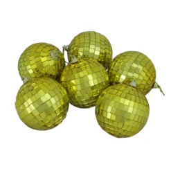 6ct Gold Mirrored Christmas Ball Ornaments 3.25" (80mm)