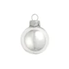 12ct Silver Shiny Glass Christmas Ball Ornaments 2.75" (70mm)