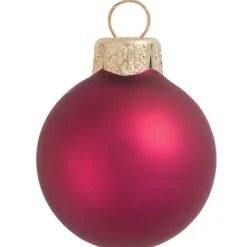 4ct Berry Red Matte Glass Ball Christmas Ornaments 4.75" (120mm)