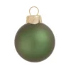 8ct Shale Green Matte Glass Christmas Ball Ornaments 3.25" (80mm)