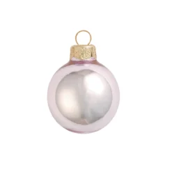 2ct Baby Pink Shiny Glass Christmas Ball Ornaments 6" (150mm)