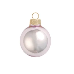 40ct Shiny Baby Pink Glass Ball Christmas Ornaments 1.5" (40mm)