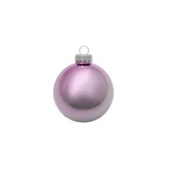 40ct Baby Pink Shiny Glass Ball Christmas Ornaments 1.25" (30mm)