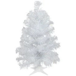 18" White Iridescent Spruce Artificial Christmas Tree - Unlit