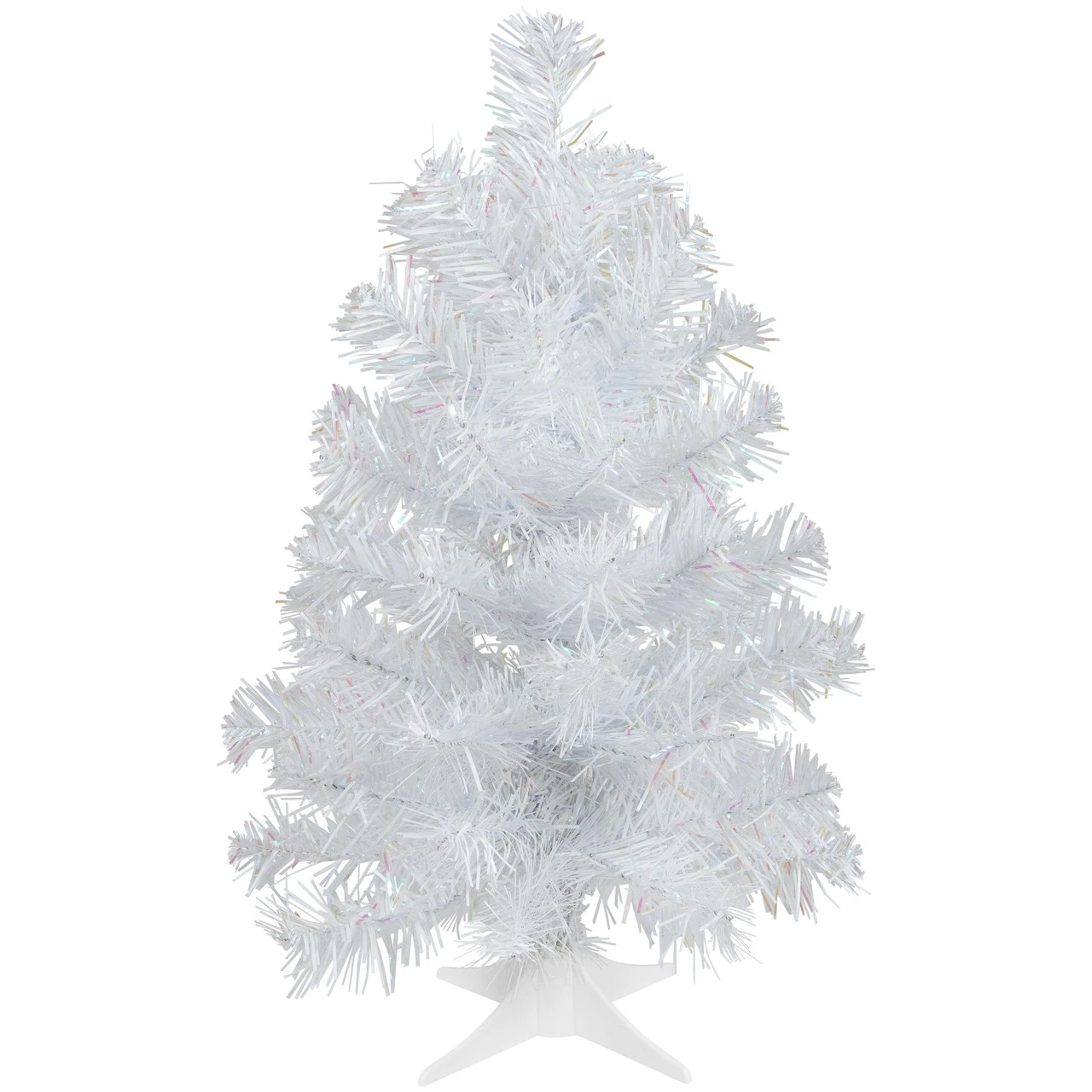18" White Iridescent Spruce Artificial Christmas Tree - Unlit 1 18" White Iridescent Spruce Artificial Christmas Tree - Unlit