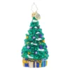 Christopher Radko Shimmering In Sapphire Gem Glass Christmas Ornament 1021063