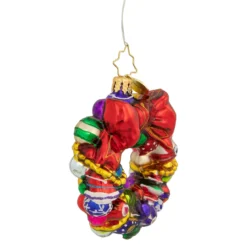 Christopher Radko Joyful Wreath Gem Glass Christmas Ornament 1018354 -Christmas Trees Shop radko 1018354 3 85130.1684507611