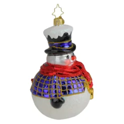 Christopher Radko Jolly All- A-Round Snowman Glass Christmas Ornament 1019774 -Christmas Trees Shop radko 1019774 4 19198.1684421150