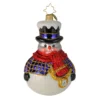 Christopher Radko Jolly All- A-Round Snowman Glass Christmas Ornament 1019774