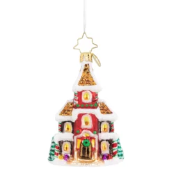 Christopher Radko Grandeur In Ginger Gem Glass Christmas Ornament 1020562
