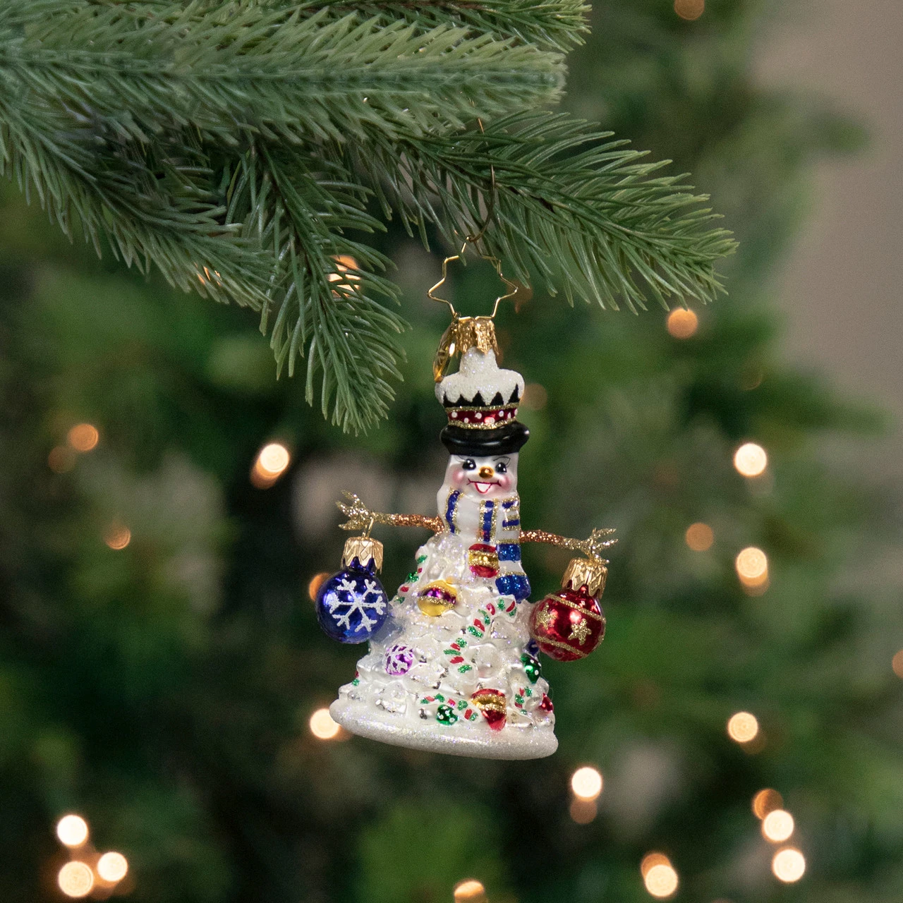 Christopher Radko Quite A Lively Tree Gem Snowman Glass Christmas Ornament 1020648 2 Christopher Radko Quite A Lively Tree Gem Snowman Glass Christmas Ornament 1020648 - Image 2