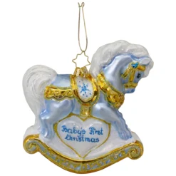 Christopher Radko Baby's First Christmas Blue Foal Glass Ornament 1020687 -Christmas Trees Shop radko 1020687 2 89916.1684420369