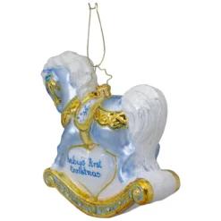 Christopher Radko Baby's First Christmas Blue Foal Glass Ornament 1020687 -Christmas Trees Shop radko 1020687 3 94259.1684420369