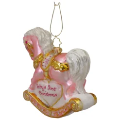 Christopher Radko Baby's First Christmas Pink Filly Glass Ornament 1020688 -Christmas Trees Shop radko 1020688 3 81059.1684420308