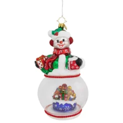 Christopher Radko Chilly And Cheery Glass Christmas Ornament 1021014