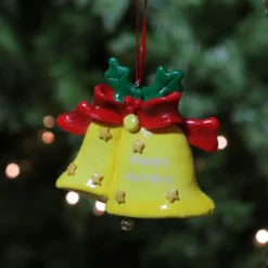 Club Pack Of 24 Yellow And Red Happy Holiday Bell And Cardinal Christmas Ornaments 4.25" -Christmas Trees Shop roman 20994 2 06120.1667662855
