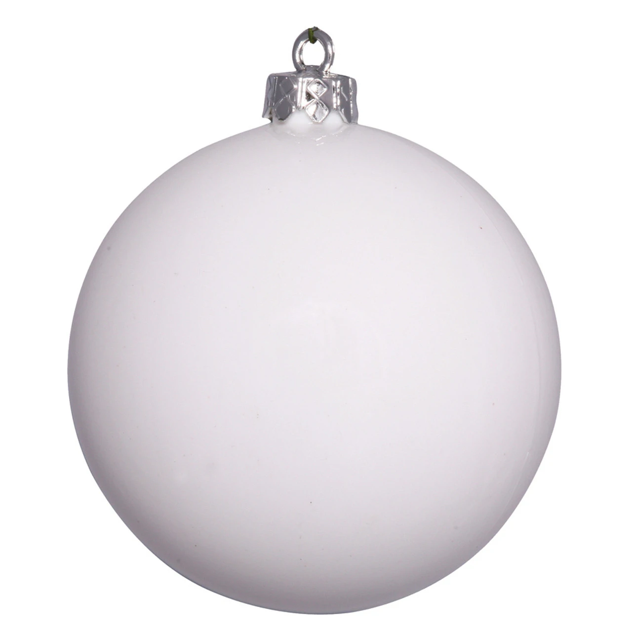 Shiny White Shatterproof Christmas Ball Ornament 15.75" (400mm) 1 Shiny White Shatterproof Christmas Ball Ornament 15.75" (400mm)
