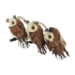 Set 3 Sisal And Twig Owl Christmas Ornaments, 3.5" -Christmas Trees Shop slkagdtfzcgk3k8jxip4huqmcm9pjq5n 71111.1667575606