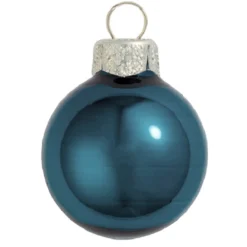 2ct Marine Blue Glass Shiny Christmas Ball Ornaments 6" (150mm)