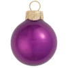 6ct Purple Pearl Glass Christmas Ball Ornaments 4" (101mm)
