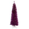 10' Pre-Lit Pencil Pine Artificial Christmas Tree - Purple Lights