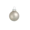 40ct Silver Glass Matte Christmas Ball Ornaments 1.25" (30mm)