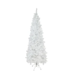 7.5' Pencil White Winston Pine Artificial Christmas Tree - Unlit