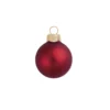 4ct Burgundy Red Matte Glass Christmas Ball Ornaments 4.75" (120mm)