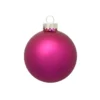 Matte Raspberry Pink Glass Ball Christmas Ornament 7" (177mm)