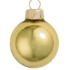 Sun Yellow Shiny Glass Ball Christmas Ornament 7" (180mm)