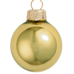 Sun Yellow Shiny Glass Ball Christmas Ornament 7" (180mm)
