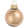 2ct Light Brown Glass Shiny Finish Christmas Ball Ornaments 6" (150mm)